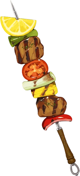 Brochette grilée juteuse