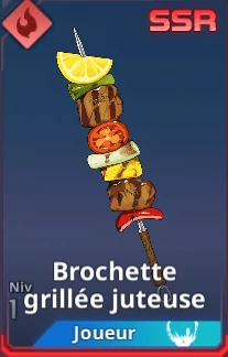 Brochette grilée juteuse